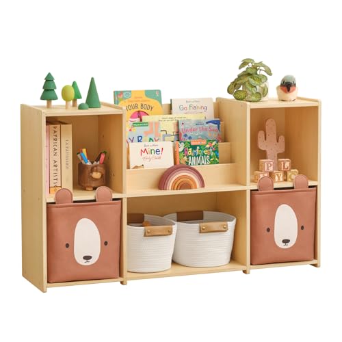 OOOK Montessori Bookshelf and Toy Storage Organizer with Book Rack