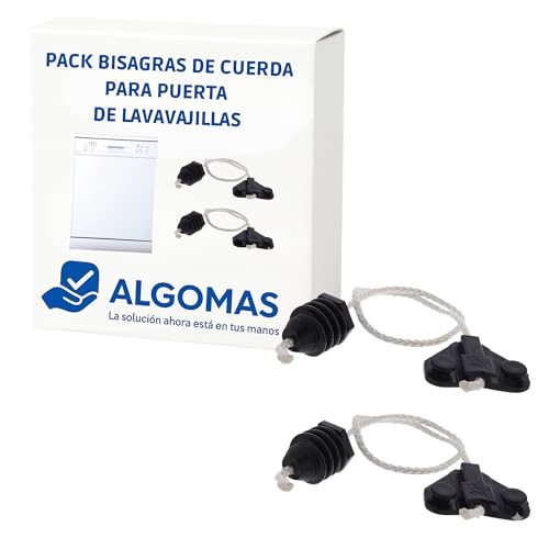 ALGOMAS® 2 Bisagras de cuerda para puerta de lavavajillas adaptable a Fagor, Edesa, General Electric, Aspes, Brandt (Modelos en la descripción)| VC4B000F8 | 32X2853