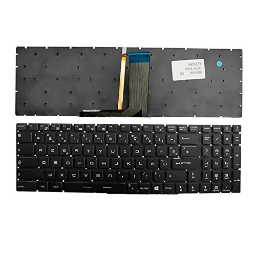 Clavier Français AZERTY pour MSI GE62 GE72 GS60 GS70 Remplacement Rétroéclairé Blanc