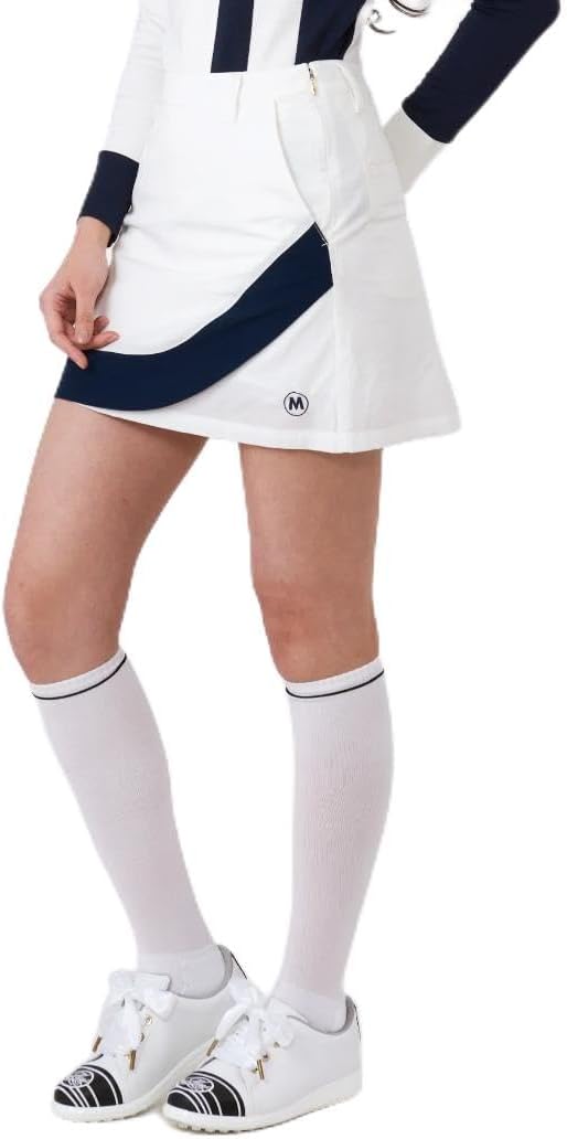 エムユースポーツ(M・U SPORTS) バイカラーラップ風スカート WHT38 エムユースポーツ(M・U SPORTS) バイカラーラップ風スカート