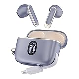 Wireless Earbuds Bluetooth 6.0 Headphones with LED Power Display and Power Bank Charging Case 50H Playtime IPX7 Waterproof in-Ear Ear Buds with Mic Deep Bass Earphones for iPhone Android Samsung