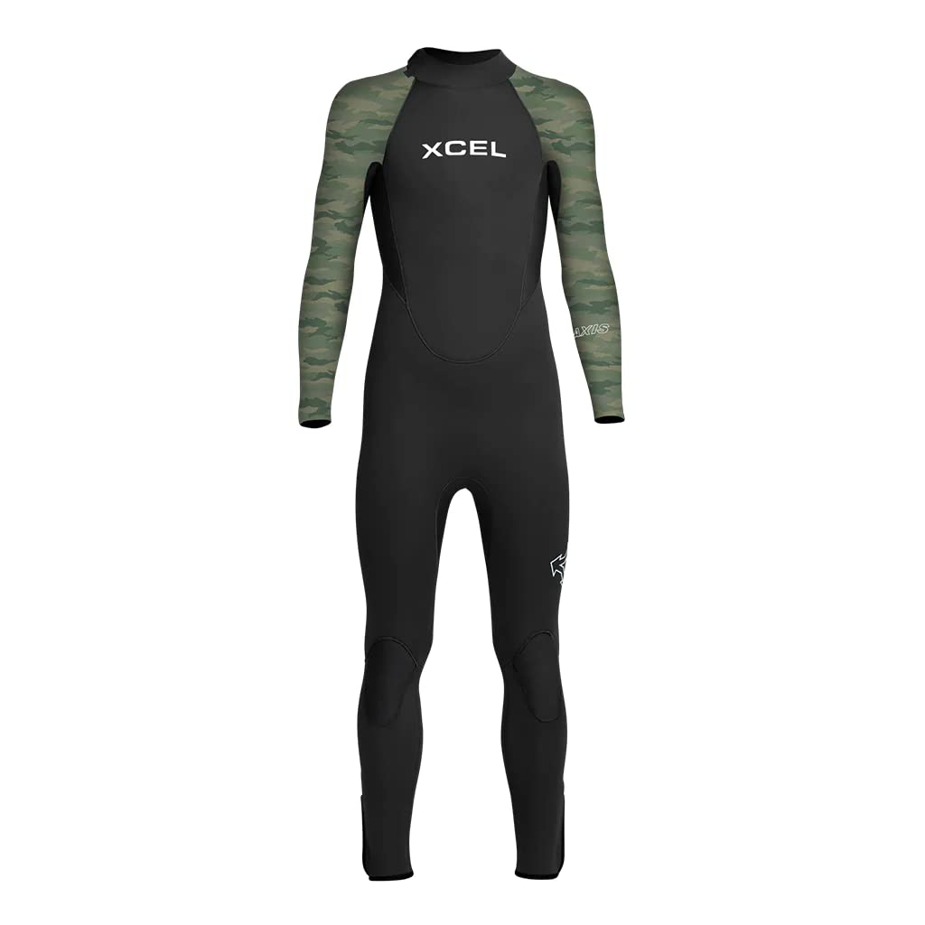 XCELKid's Axis Back Zip Full Wetsuit, Easy Entry, Extra Warmth for Cold Water, 4/3mm