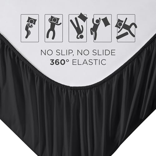 Image of Royale Linens Fitted Sheet Full - Ultra Soft 1800 Brushed Microfiber - Hotel Luxury Bottom Sheets - Wrinkle Free & Fade Resistant - Deep Pocket Fitted Sheet Only (Full, Black)
