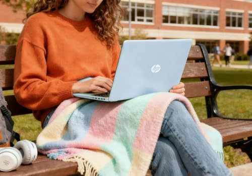 Image of HP Everyday Slim Laptop with Copilot AI • 2026 Edition • Intel 4-Core N150 CPU • 4GB RAM • 128GB SSD + 1TB Cloud Storage • Microsoft 365 • Windows 11 • Thin & Portable • w /o Mouse