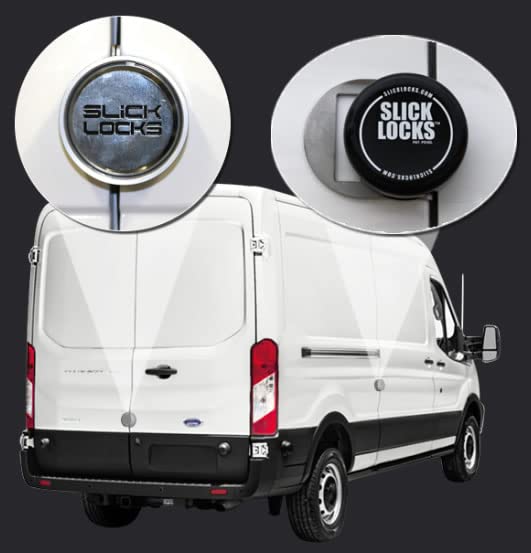 Slick Lock FD-TR-FVK-Slide-TK - Full-Size Ford Transit Van w/ Side Sliding Door & Rear Swing Doors - Vehicle Security