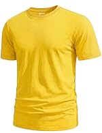 Pure Cotton: This basic t shirt is made of high quality combed cotton. Soft, comfortable, moisture wicking and breathable. Designs: Classic crew neck design with a tagfree collar reduces friction for enhanced comfort. Wrinkle-Resistant: Made of combe...