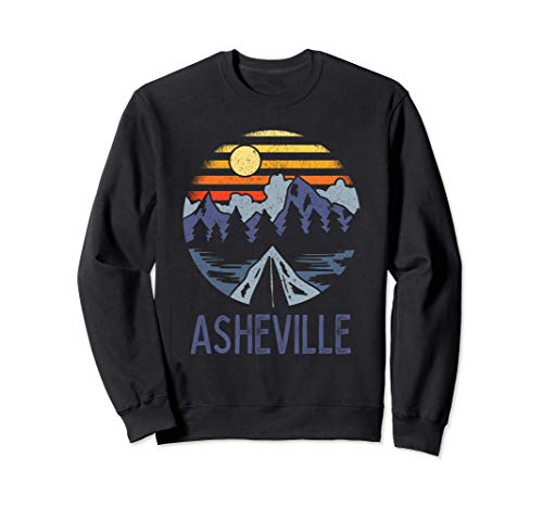 Asheville, North Carolina Blue Ridge Mountains Camping Sweatshirt
