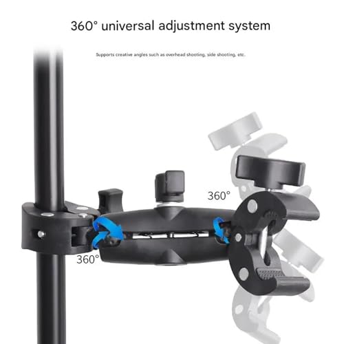 Rotation à 360 degrés et double pince support caméra de sport - 2