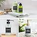 12 Minimalist Bathroom Organization Labels for Shampoo Conditioner Body Wash, Preprinted Waterproof Soap Dispenser Label Stickers for Glass/Plastic Bottles (Black,3inch*3inch)