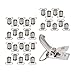 Xumier 30pcs Staples Ciuccio ClipMetallo Clip per Bretelle Fibbia a Becco D'Anatra Clip Giocattolo Utilizzato per Realizzare imbracature,ciucci,Fermagli per pettorali,Guanti 25mm