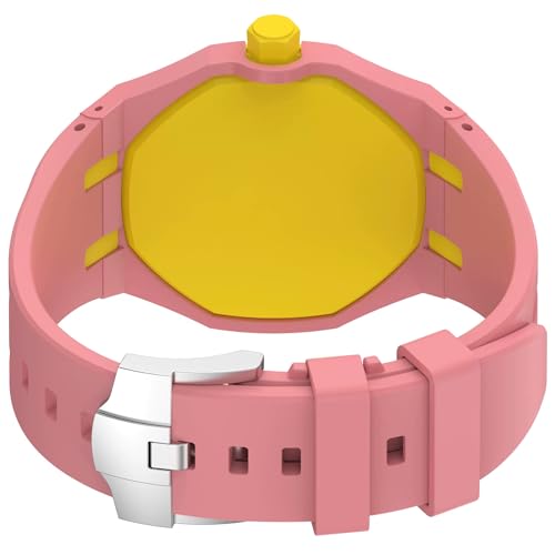 Rugged Case Band Compatible with AP x Swatch Royal Pop Watch Band, 10.6inches, Quick Release Bands Sport Replacement Strap, Sports Silicone Strap with Shockproof Frame Bumper Case for Men Women Strap by NESUN - Used condition - Image 8