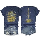 Magical Shirts for Women Book Magic Graphic T-Shirts Magic School Shirt Flourish and Blotts Shirts Wizard Costume Tops Blue