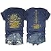 Magical Shirts for Women Book Magic Graphic T-Shirts Magic School Shirt Flourish and Blotts Shirts Wizard Costume Tops Blue