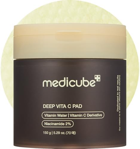 Medicube Deep Vita C Facial Toner Pads for Uneven Skin Tone, 500,000PPM of Vitamin Water & 3 Types of Vitamin, Hydrating & Resurfacing (70 sheets) Medicube Deep Vita C Facial Toner Pads for Uneven Skin Tone, 500,000PPM of Vitamin Water & 3 Types of Vitamin, Hydrating & Resurfacing (70 sheets)