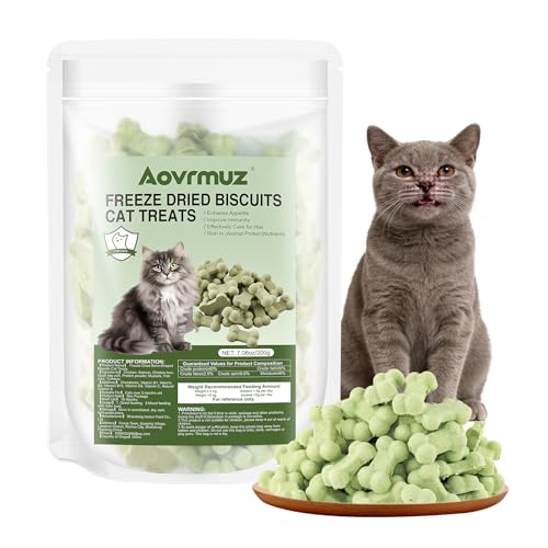 Aovrmuz Crunchy Freeze-Dried Salmon Cat Treats – Natural & Healthy for Cats of All Breeds