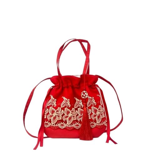 Embroidered Hanfu Crossbody Bag - Small Antique Handbag with Tassel for National Style and Cheongsam Wear