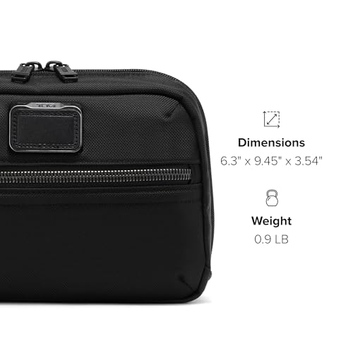 TUMI - Alpha Bravo Response Travel Kit - Men's Travel Organizer - Hanging Toiletry Bag - 6.3" X 9.5" X 3.5" - Black