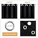 RYB HOME Soundproof Divider Curtains Blackout Curtains for Living Room Bay Window, Inside Felf Linings Insulted Heat Noise Shade Drapes for Sliding Glass Door, W 52 x L 95 inches, Black, 2 Pcs