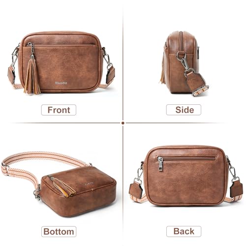 Image of Bluome Small Crossbody Purse for Women, Multi Pocket Travel Purses Crossbody Bag Shoulder Handbags with Adjustable Strap