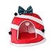 Bothyi Christmas Cat Bed Pet Cave Winter Removable Washable Cushion Cute Nest House for Puppy Kitten Small Dog
