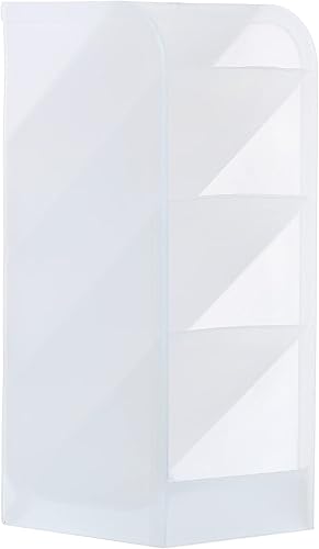 PATIKIL Portalápices de 4 compartimentos, 8 x 3.5 x 3 pulgadas, soporte de plástico para bolígrafos, organizador de lápices, soporte para brochas de