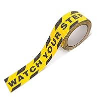 【Anti-Slip】Watch your step caution tape is abrasive to increase friction, and has remarkable yellow and black strips and warning signs, effectively protecting people’s and pets’ safety from slipping. 【Adhesive & Waterproof】Non skid tape yellow black ...