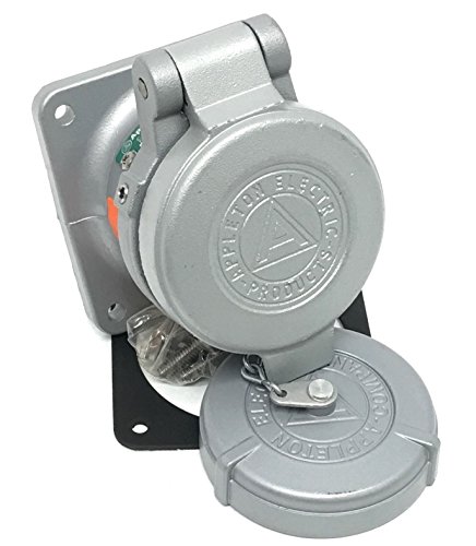 Appleton CJPPB1775GMTDOW APPADR3034 APP ADR3034 3W-4P RCPT, Black