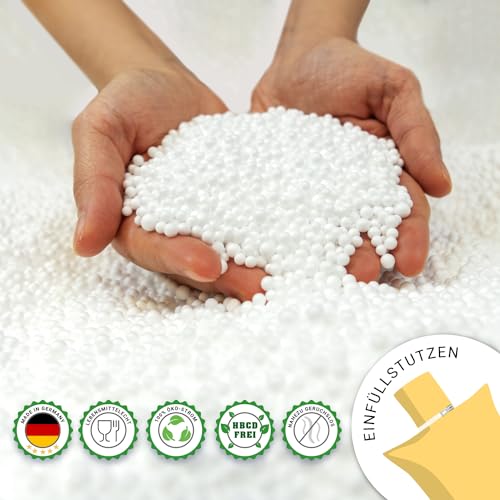 Bruni FILLcloud 140 l lebensmittelechte EPS-Perlen im innovativen Beutel mit Stutzen - Sitzsack-Nachfüllpack aus Deutschland, nachhaltig… – Ansicht 5