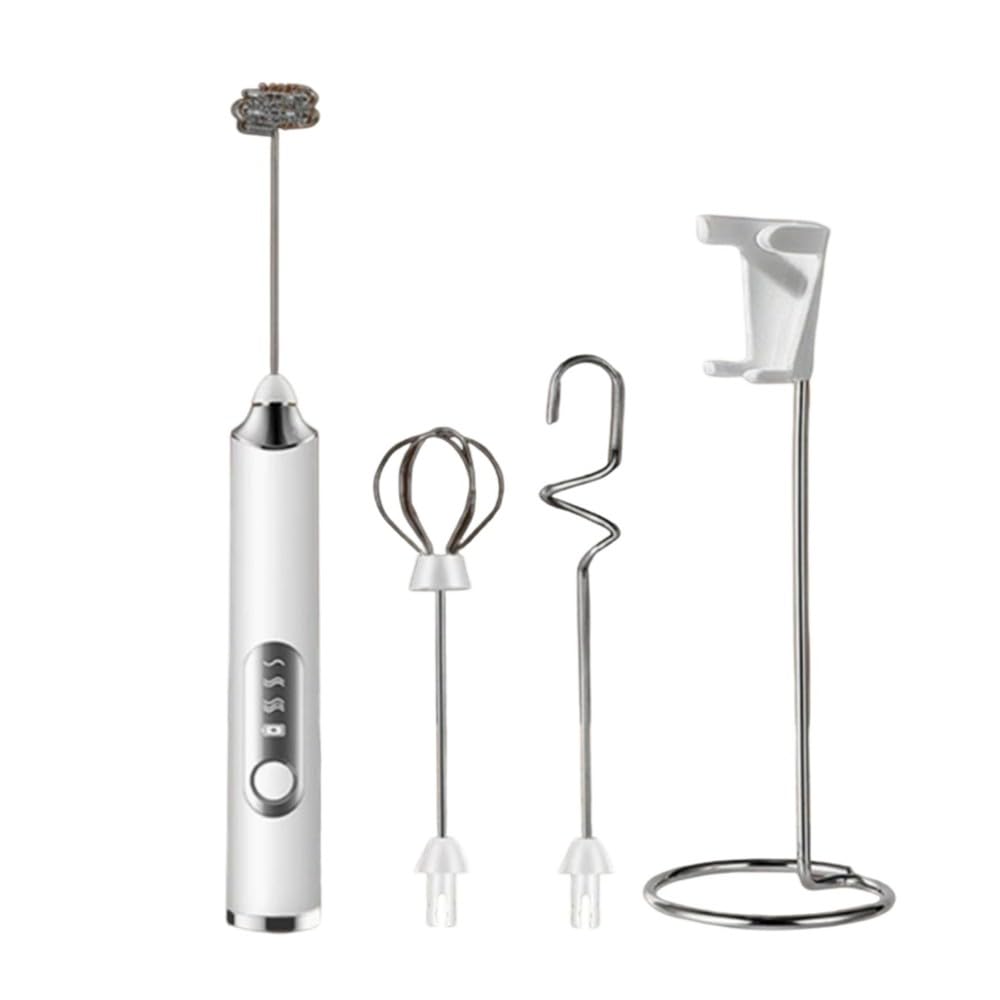 Aundhegrtt Electric Milk Frother Wireless USB Rechargeable Handheld Coffee Blender Foamer Mini Mixer Egg Beater