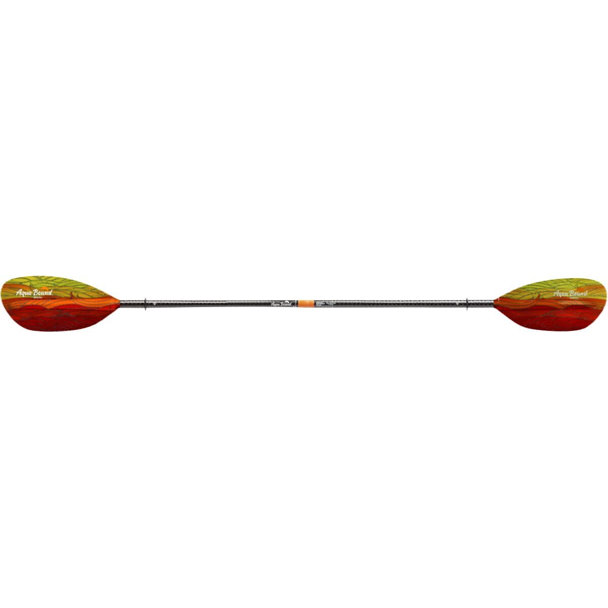 AQUA BOUND Whiskey Fiberglass Straight Shaft 4-Piece Kayak Paddle-Fuego-210cm