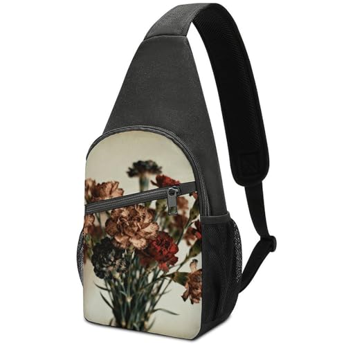 Idéal pour les voyages et la randonnée ce sac de poitrine fleuri et fonctionnel