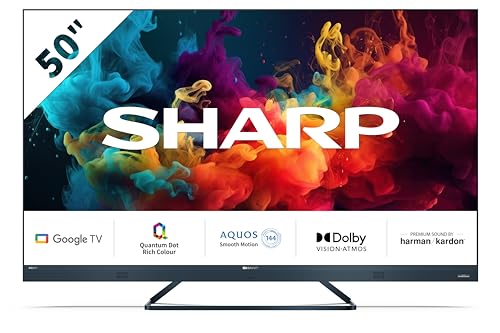 Sharp Qled 144hz 50fq5eg Google Tv De 50 , 4k Ultra Hd, 4x Hdmi 2.1, 2x Usb, Bluetooth, Dolby Vision Iq Y Atmos, Google Assistant, Altavoces Premium Harman Kardon 2x15w, Aluminio Gris Antracita Sharp Qled 144hz 50fq5eg Google Tv De 50 , 4k Ultra Hd, 4x Hdmi 2.1, 2x Usb, Bluetooth, Dolby Vision Iq Y Atmos, Google Assistant, Altavoces Premium Harman Kardon 2x15w, Aluminio Gris Antracita