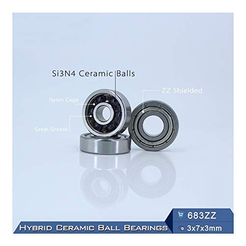 Rodamiento 683ZZ de cerámica híbrida 3x7x3mm para motor 3