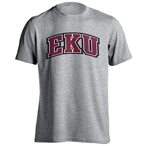 Sport Your Gear Eastern Kentucky University Colonels EKU Classic Arch Basic Short Sleeve T-Shirt Athletic Heather XL