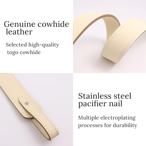 Image of Genuine Leather Purse Strap for Picotin /Lindy /Evelyne Bags Leather Shoulder Straps Replacement for Handbag