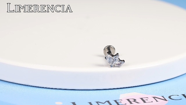Piercing En Titane Médical 18G - Tiges 6/8/10mm - Hypoallergénique Pour Tragus, Lèvre, Nombril - Limerencia