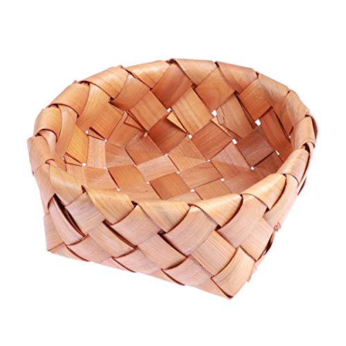 Garneck Wood Basket Fruit Basket Storage Basket