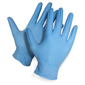 SALO MED – 100 poedervrije nitrilhandschoenen – latexvrij, hypoallergeen, CE-gecertificeerd – EN455-conform, stofvrij, hypoallergeen, slijtvast, keukenhandschoenen, kookhandschoenen voor levensmiddelen