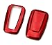 iJDMTOY Glossy Metallic Red Exact Fit Key Fob Shell Cover Compatible with 2017/2018-up Toyota Camry Prius Prime Mirai C-HR, etc w/Push Start Engine Feature