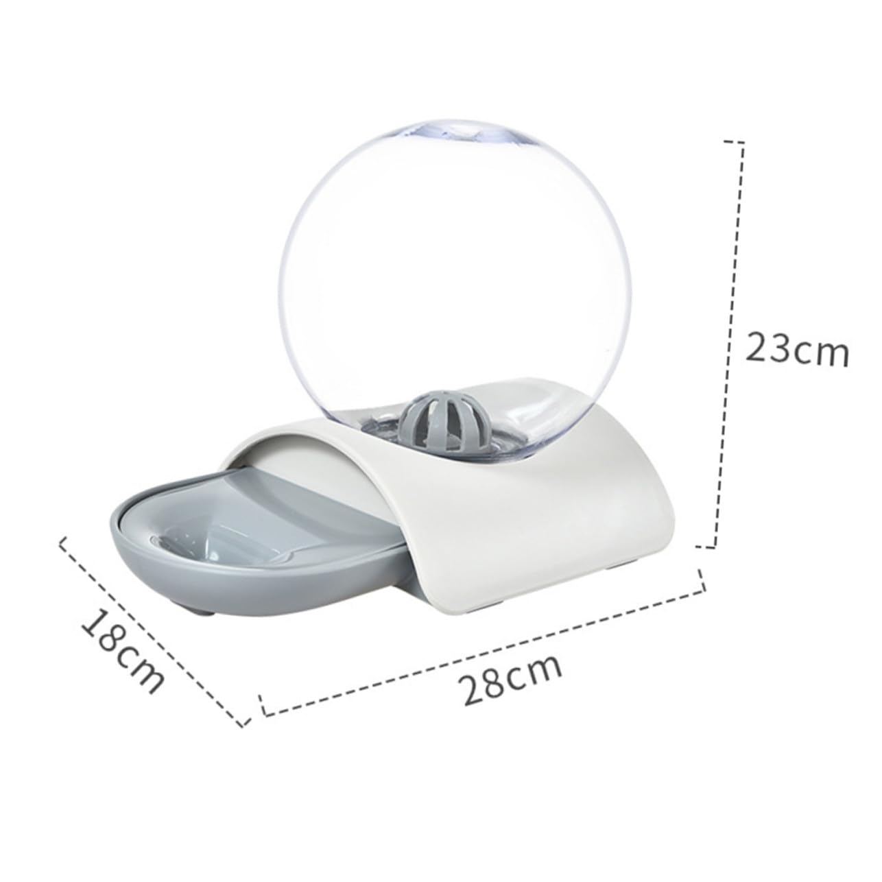SOIMISS Bebedero Automático para Mascotas Transparente, Funcional Sifón Antigoteo, Material Abs Acrílico, Capacidad Grande, Desmontable y Fácil de Limpiar, para Hogar y Exterior, Adecuado