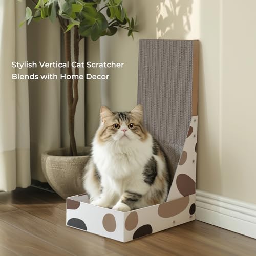 image for ComSaf Cat Scratching Board, Vertical Cat Scratcher for Indoor Cats, L