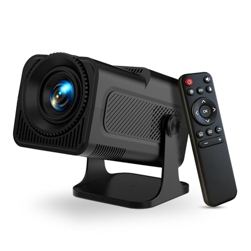 Image of 1080P Mini Projector with WiFi and Bluetooth, 300 ANSI Portable Projector 4K Support, Auto Vertical Keystone, 5W Speaker, Built-in Apps 180° Rotatable Movie Home Theater Proyector