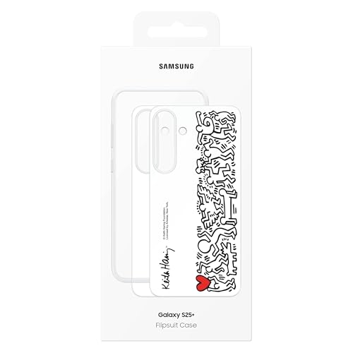 Image of Samsung Galaxy S25+ Flipsuit Phone Case, Protective Cover, Interchangeable Design, Included Interactive Card Syncs with Screen, US Version, EF-MS936CWEGUS, White