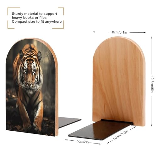 Sujetalibros de madera soporte universal económico y resistente para estanterías 3