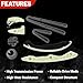 AUCERAMIC Engine Timing Chain Kit Compatible with Hyundai Genesis Coupe 2010-2012, Kia Forte 2011-2012,Dodge Caliber 2007-2009,Mitsubishi Lancer 2008-2015 2.0L 1.8L
