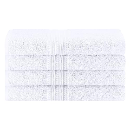 Serviettes de bain légères lot de 4 pour douche et invités