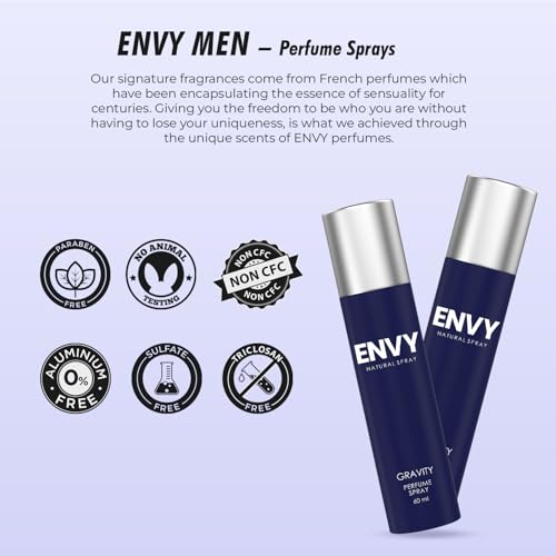 Image of ENVY Gravity Perfume - 60ML Each, Pack of 2 | Long Lasting Perfume For Men