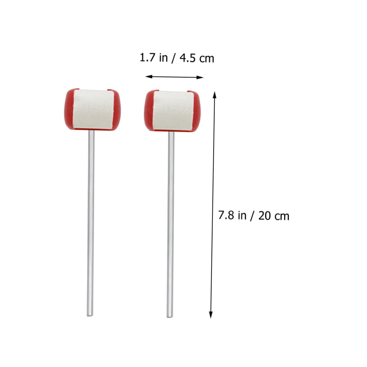 Garneck 2 Pcs Set Drum Pedal Hammer Drum Cases Musical Instruments Electric Drums Rhythm Sticks Drum Pad Drum Practice Pad Bass Drum Beaters Drum Sticks Percussion Instrument Parts Metal