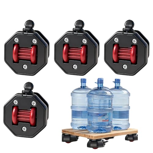 Lot de 4 roulettes pivotantes autocollantes de rechange très résistantes - Pour bureau, tapis, entrepôt, atelier, garage, maison, intérieur et extérieur