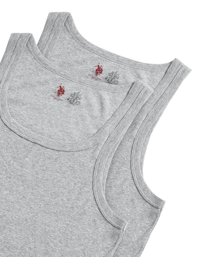 Image of U.S. Polo ASSN. Men's EV006 Pure Cotton Ribbed Vest - Pack of 1